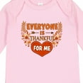 thumbnail image 4 of Inktastic Everyone is Thankful for Me with Heart and Leaves Boys or Girls Long Sleeve Baby Bodysuit, 4 of 5