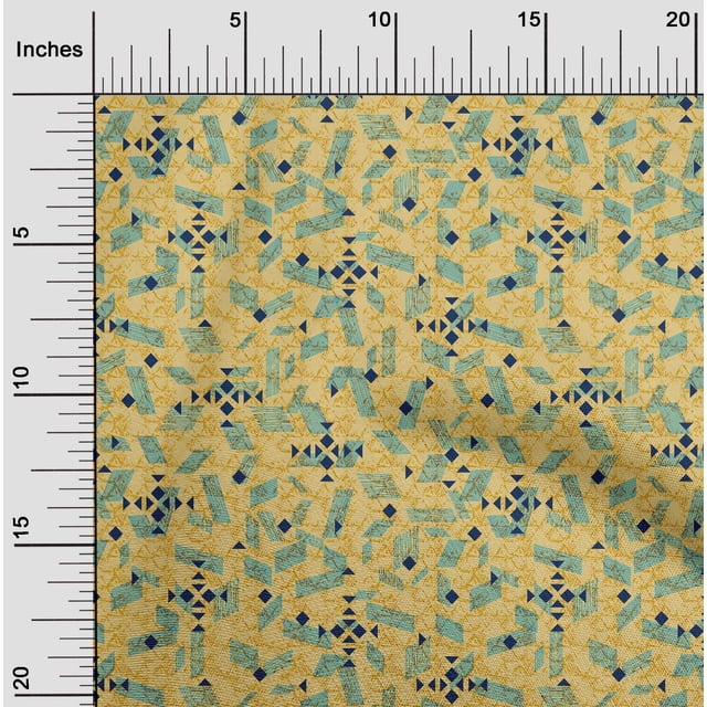 oneOone Rayon Gamboge Fabric Geometric Texture Sewing Craft Projects Fabric Prints By Yard 56 Inch Wide