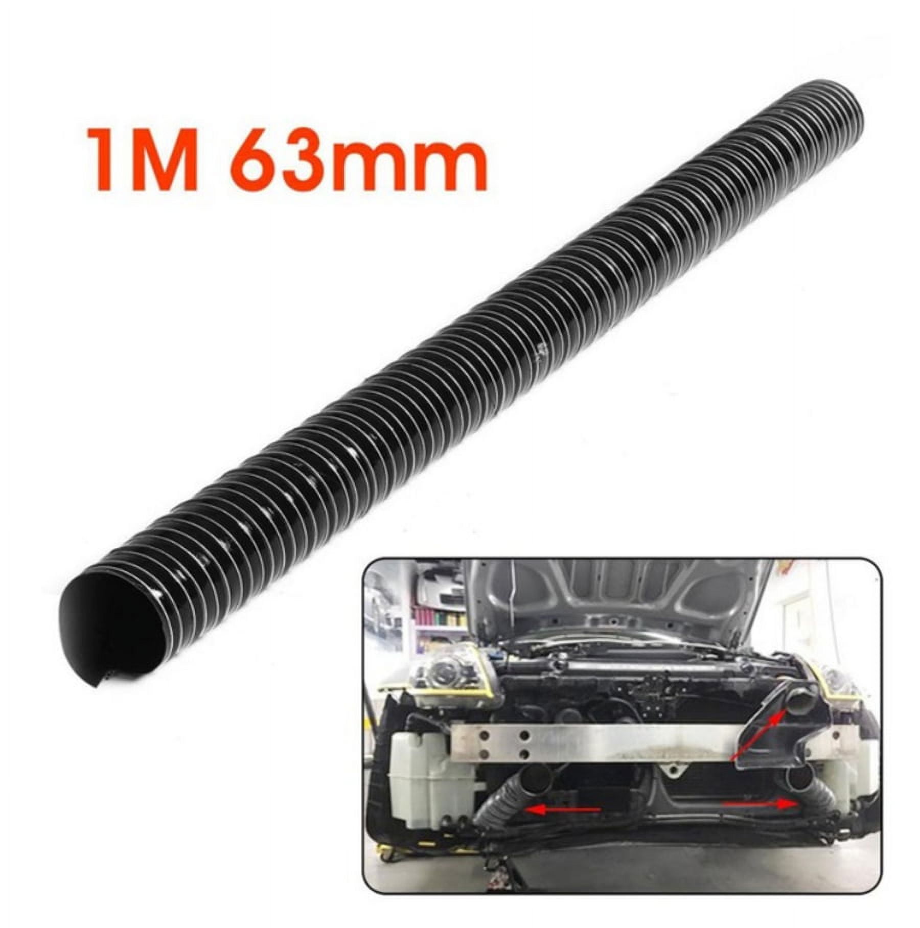 Phyun 1m / 3.3ft 63mm Car Hood Air Intake Pipe Flexible Silicone Air Ducting Hose