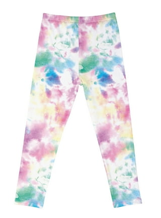 Tie Dye Burst Print Little Girls Leggings - ShopperBoard