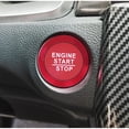 thumbnail image 6 of Sports Red Engine Start/Stop Push Start Button Decoration Cover & Surrounding Ring, For Honda 2016-21 Gen10 Civic, 2022-up Gen11 Civic Equipped with Engine Push Start Button, 6 of 9