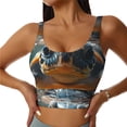 thumbnail image 2 of Picia Realistic Cute Sea Turtle Sports Bra for Women,Padded Strappy Sports Bras Medium Support Yoga Bra with Removable Cups,Running Yoga Bra-Small, 2 of 9