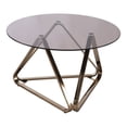 thumbnail image 1 of SEI Meubles Stondon Table de Cocktail Ronde en Champagne avec Verre Fumé, 1 of 3