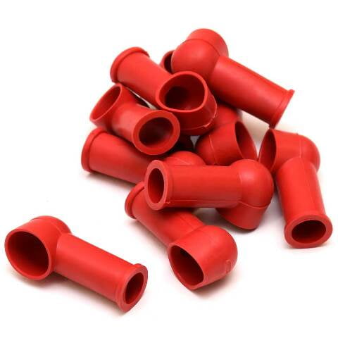 Marquis Marine Boat Battery Terminal Boots 5901500 | 5/8 Inch Red (Set of 10)