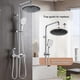 thumbnail image 2 of 1pcs 25cm Plastic Round Shape Rainfall Powered Shower Room Top Shower Roof Head Nozzle Cabin Access-l, 2 of 5