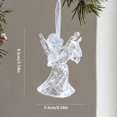 thumbnail image 3 of HongHeng 1Pc Xmas themed Christmas Tree Decorations Hanging Christmas Decorations Hand Blown Art Ornaments with Ropes for Christmas Xmas Party Decorations (Chirstmas Style), 3 of 6
