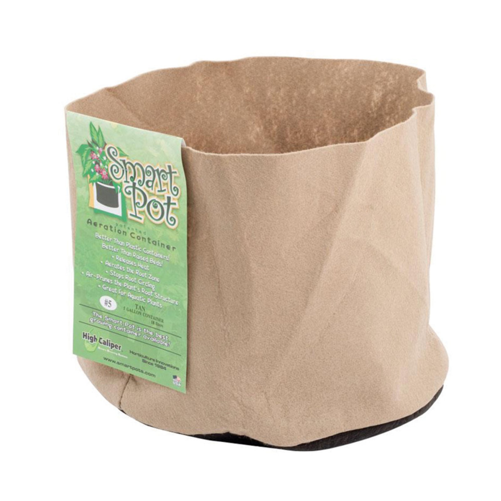 SMART POT FABRIC GARDEN PLANT CONTAINER, TAN, 20 GALLON ...