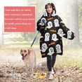 thumbnail image 4 of Wearable Oversized Blanket,Halloween Ghost Bat Pattern Wearable Blanket Hoodie for Adults,Cozy Hooded Blankets with Super Pockets,Super Warm Fuzzy Pullover for Women & Men, 4 of 6