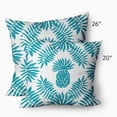 thumbnail image 3 of Simply Daisy 20" x 20" Tropical Blue, White, Multi-color Polyester Throw Pillow, 3 of 3