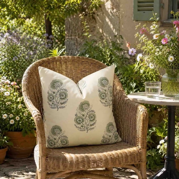 Eolstice Vintage Floral Throw Pillow Cover, 18x18 Inch, 4 Pack Neutral Linen Cushion Cases, Farmhouse Home Decor for Couch Sofa, Soft Square Accent
