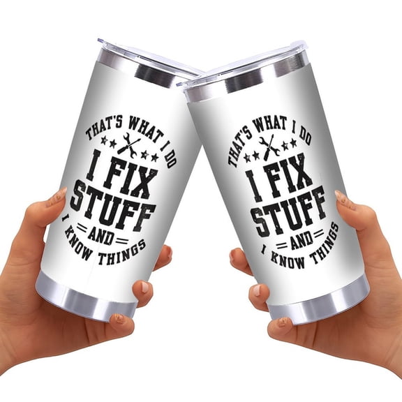 20oz Tumbler -Gifts for Dad, Men, Husband, Grandpa, Him, Mechanic Father, Handyman - Cooler for Dad, Dad Birthday Gifts, Mens Birthday Gift Ideas