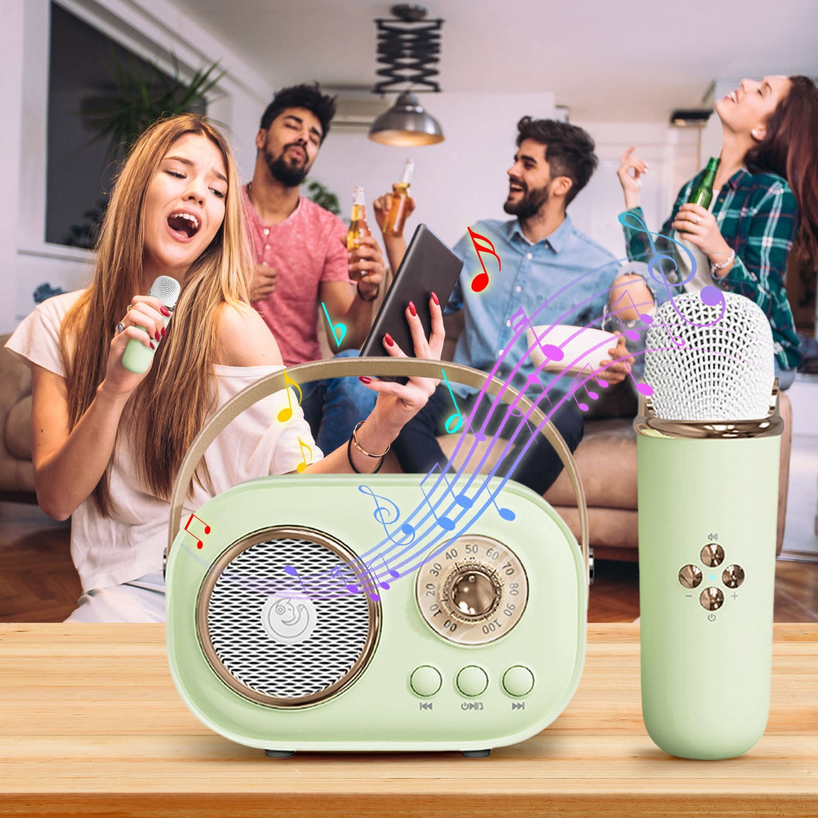 Mini Karaoke Machine Karaoke Machine For Kids And Adults Cute Karaoke With Microphone Set Portable Bluetooth Speaker With Microphone Retro Handheld Style For Of The Day