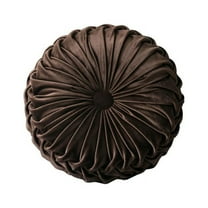 SUPERHOMUSE Velvet Pleated Round Pumpkin Pillow Couch Cushion Floor Pillow Decor for Home