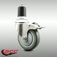 thumbnail image 2 of 4 Inch 316SS Gray Poly Swivel 1-7/8 Inch Expanding Stem Caster Lock Brake SCC, 2 of 2
