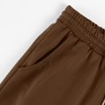 thumbnail image 6 of Fabrcox Mens Capris Pants Elastic Waist Wide Leg Sweatpants for Men Baggy Lightweight Summer Gym Fishing Men Trousers Pants with Pockets Brown L, 6 of 7