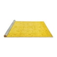 thumbnail image 2 of Ahgly Company Machine Washable Indoor Round Persian Yellow Traditional Area Rugs, 8' Round, 2 of 4