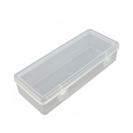QSTDGVPW Clear Storage Case Organizer Rectangular Box Sturdy PP Plastic for Nail Artists Jewelry Makers Desks