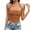 #1Brown, variant on MYAOYINo Boundaries Womens Halter Neck Tank Top Eyelet Knit Fitted Sleeveless Summer Casual Top
