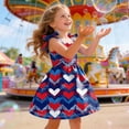 thumbnail image 4 of felwors Toddler Girls 4th of July Girls American Outfit Kids Independence Memorial, 5-6 Years, 4 of 5