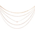 thumbnail image 1 of Collier Rose en Argent Sterling Multi-Brins à Chevrons, 18 Pouces, 1 of 1