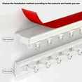 thumbnail image 3 of Ultra Thin Self-adhesive Curtain Track Set No Drilling Silent Sliding Rail Ceiling Or Wall Installation For Bathroom Cabinets Ro, 3 of 6