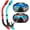 Green+Red, variant on Snorkeling Gear for Adults, Dry-Top Snorkel Set Scuba Diving mask, 180°Panoramic Wide View Professional Snorkeling Gear Breathing Freely Snorkel Mask