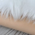 thumbnail image 3 of 19.5*19.5inch White Fur Rug Ultra Soft Fluffy Sheepskin Fur Area Rugs for Bedroom Carpet Sofa Living Room Roofei, 3 of 5