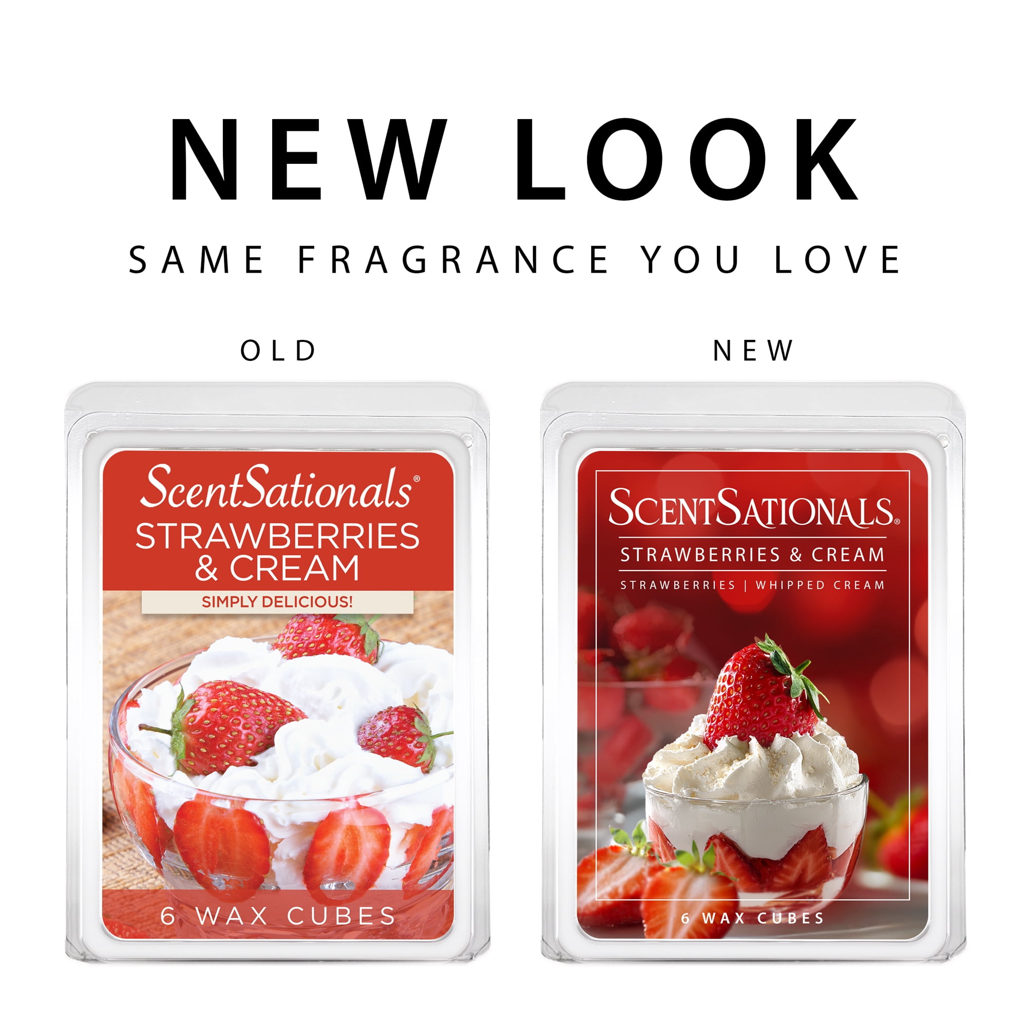 (2 pack) Strawberries N' Cream Scented Wax Melts, ScentSationals, 5 oz