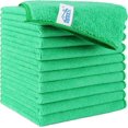 thumbnail image 1 of HOMEXCEL Microfiber Cleaning Cloth, 12 Pack Green Premium Microfiber Towels for Cars, Lint Free, Scratch-Free, Highly Absorbent, Reusable Cleaning Rags for Car, Household, Kitchen, 11.5"X11.5", 1 of 6