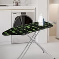thumbnail image 2 of HELLHERO Lucky Clover Pattern Ironing Board Cover Hook and Loop Fastener Elastic Edge Fabric Dust Proof 15x54 Inch, 2 of 5