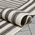 thumbnail image 4 of Well Woven Indoor/Outdoor Area Rug 7'10" x 9'10" Frankie Black & Beige Striped Border, 4 of 7