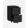 thumbnail image 5 of Armario Archivador de 2 Cajones, Archivador de Oficina con Cerradura, Soporte para Impresora, Negro, 5 of 5