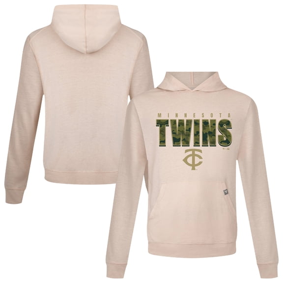 Men's Levelwear  Khaki Minnesota Twins Relay Protect Pullover Hoodie