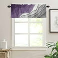 thumbnail image 3 of Purple Grey Ombre Valances for Windows Farmhouse Kitchen Curtains Valances Rod Pocket Valance Curtains for Windows Modern Geometric Abstract Aesthetics Cream Window Valances for Bathroom 42"x12", 3 of 6