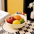thumbnail image 1 of Decorative Ceramic Fruit Tray High Value Snack Tray for Living Room Tabletops & Dining Tables Cute Fruit Bowl with Built-In Forks, White, JKODE, 1 of 6