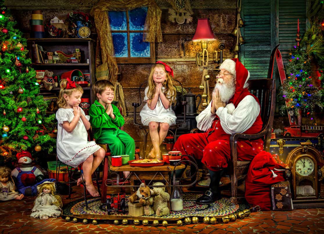 Gibsons Christmas Eve Santa Claus 1000 Piece Adult Decompression Puzzles Toy New 