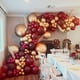 thumbnail image 4 of Globos de Borgoña de 12 pulgadas y 50 piezas con globos de látex KIRIKOU para bodas de cumpleaños, duchas para bebés, graduación, fiestas navideñas decoradas con globos de helio, 4 of 5