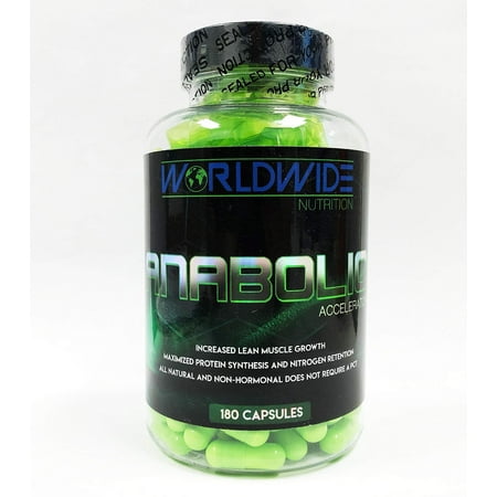 Worldwide Nutrition Anabolic Accelerator Muscle Growth Herbal Supplement 180