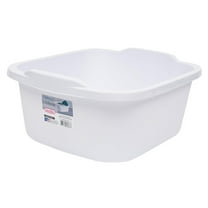 Sterilite 12 Qt. Dishpan, Multi-Purpose Plastic Wash Tub, Kitchen, Sink, White