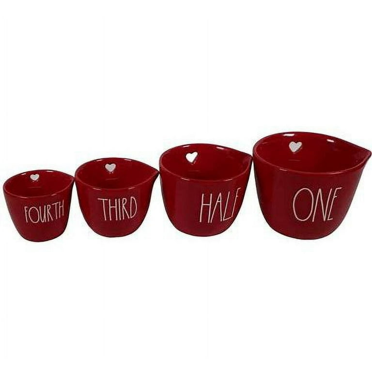 Rae Dunn valentine measuring cups, bundle of 2 complete deals sets.