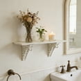 thumbnail image 4 of Wood Corbels Sets of 2 Wooden Shelf Brackets Corbels for Shelf Shabby White Wood Corbel Brackets Vintage Style, 3.1" x 7.2" x 7.8", 4 of 10