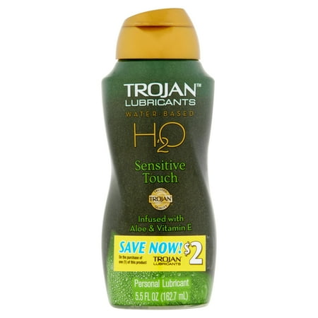 Trojan ™ H20 Sensitive tactile à base d'eau lubrifiant personnel 5.5 fl. onces. Bouteille