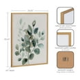 thumbnail image 6 of Kate and Laurel  Modern Minimalist Botanical Watercolor in Muted Teal Framed Wall Art by The Creative Bunch Studio, 16x20 Gold, Soft Eucalyptus Plant Art for Wall, 6 of 7