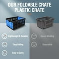 thumbnail image 7 of 60L Collapsible Utility Crates for Storage: Stackable & Portable Basket Foldable Plastic Crates for Office, Home, Garage, 7 of 7