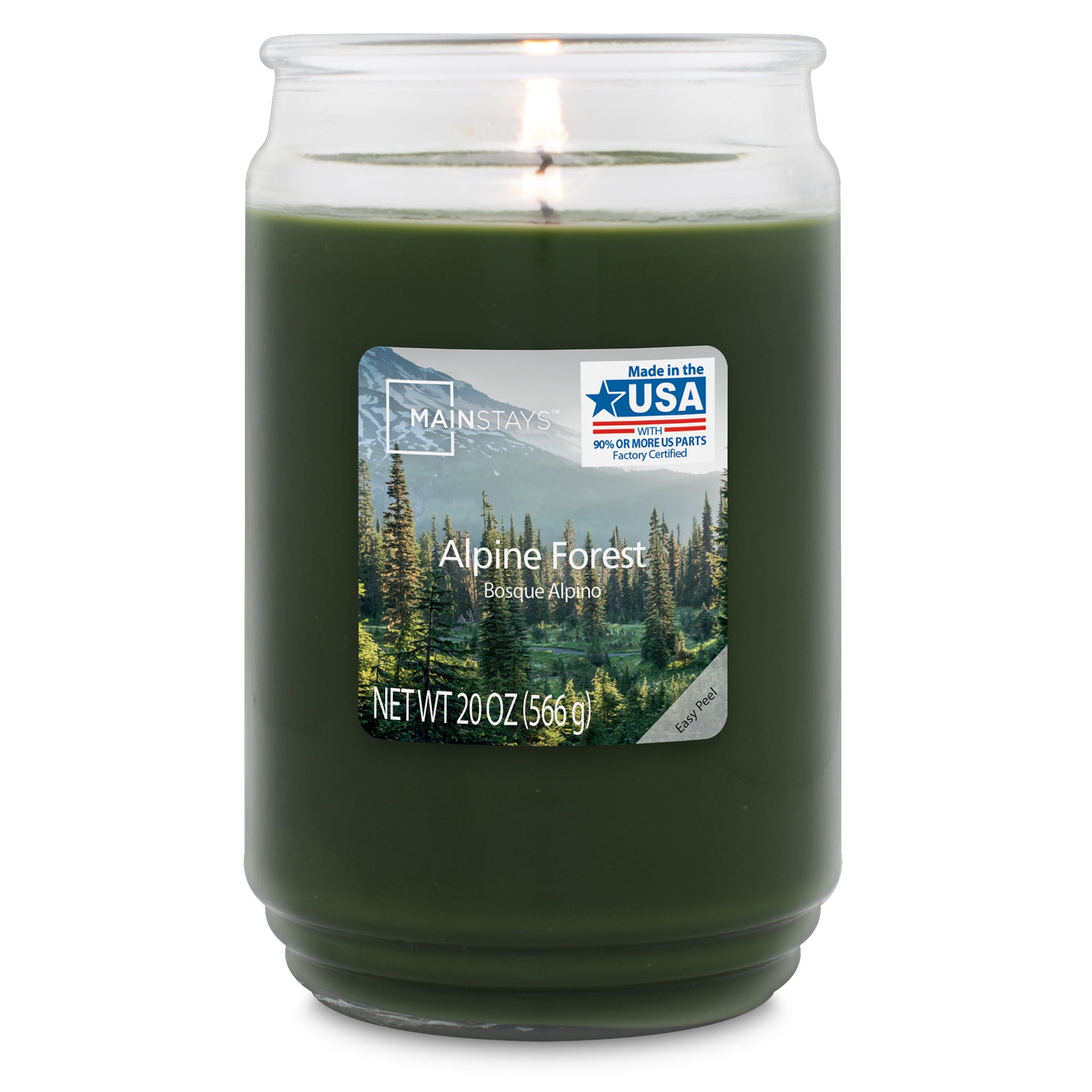 Mainstays Alpine Forest Scented Single Wick Jar Candle, 20 oz