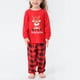 thumbnail image 4 of Christmas Family Sleepwear Set, Christmas Family Set Color Block Elastic Waist Plaid Print For Home For Kids ANGGREK AA1711, 4 of 6