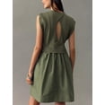 thumbnail image 2 of Vestido tipo sudadera sin mangas Majdan ArmyGreen para mujer, 2 of 4