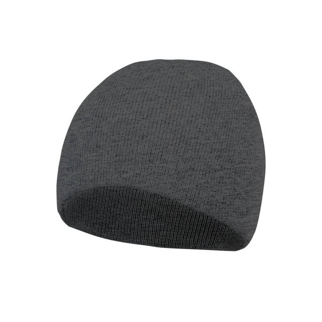 Short Cuffless Beanies, Charcoal