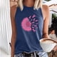 thumbnail image 2 of Moda casual mujer sin mangas impreso damas cuello redondo blusas tops camiseta Fridja gh4275, 2 of 5