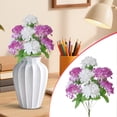 thumbnail image 2 of Clearance Artificial flowers under $1,Artificial Chrysanthemums Memorial Flowers 12 Head Yellow Bouquet Cemetery Decoration Outdoor Arrangement, 2 of 7